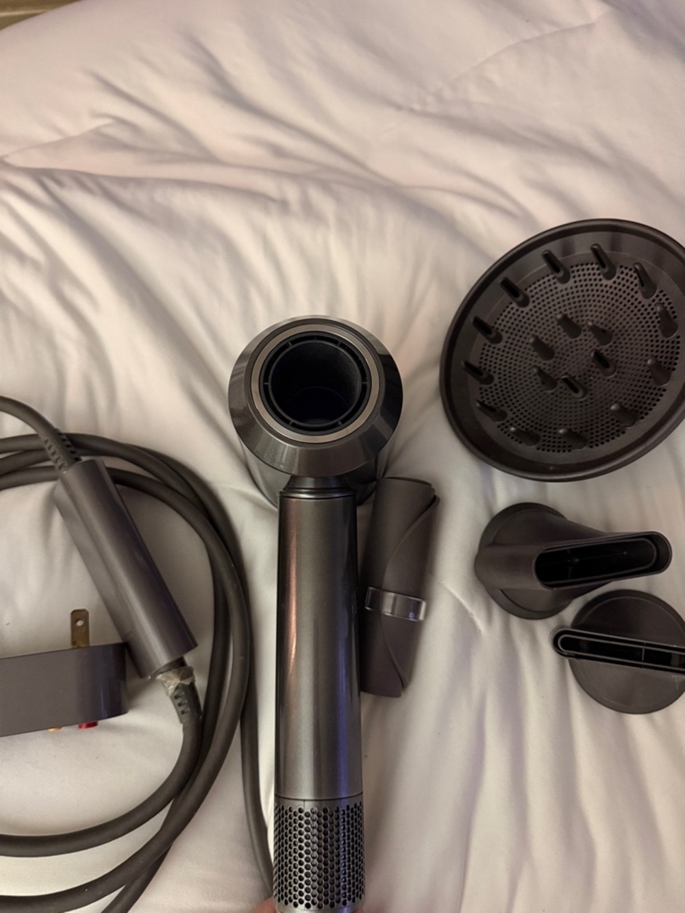 Dyson Supersonic-style Hair Dryer with Attachments - Gunmetal & Purple - Picture 3 of 3